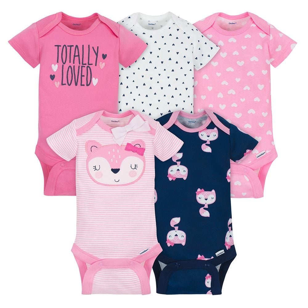 5 pieces set baby onesies