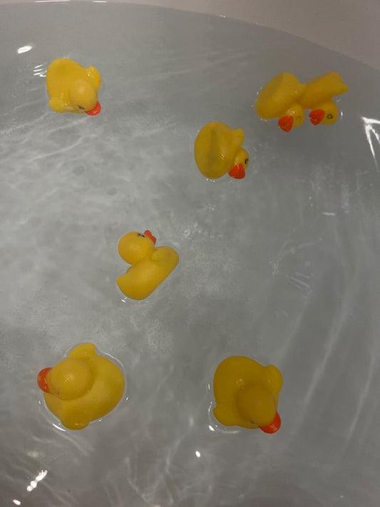 Silicone squeak bathing toy duckies