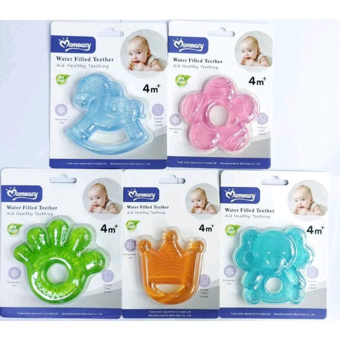Mom Easy Water-Filled Cooling Teether – Instant Soothing Relief for Sore Gums, Fridge-Safe & BPA-Free