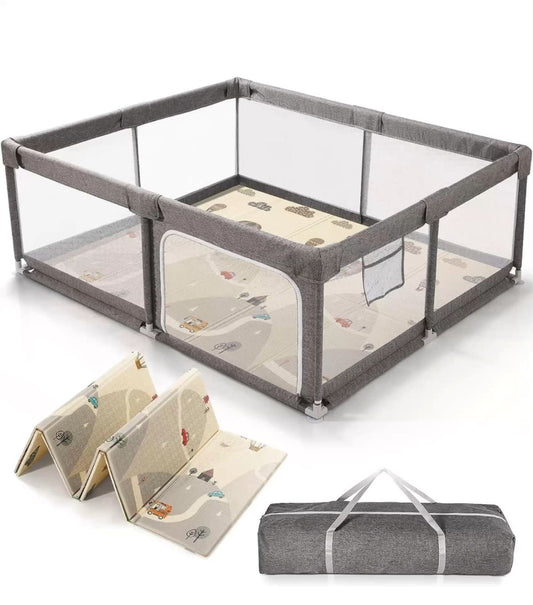 Luxury Ultra-Thick Baby Play Mat – Premium High-Density Foam Crawling Mat for Indoors & Outdoors – Reversible, Waterproof & Shock-Absorbent Extra Large Floor Mat