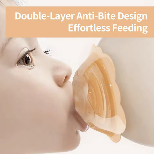 Mom Easy Ultra-Thin Silicone Nipple Shield for Breastfeeding – Soft Latching Aid for Sore, Flat, or Inverted Nipples – BPA-Free (24mm/20mm)