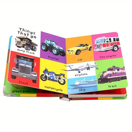 First 100 English Words Cardboard Book Language Learning Aids