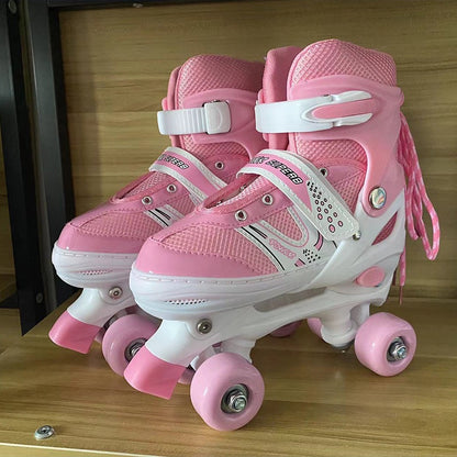 Premium Adjustable Inline Skate shoes for Boys & Girls with Helmet, Knee, Elbow & Wrist Guards — All-in-One Safety Kit for Beginners