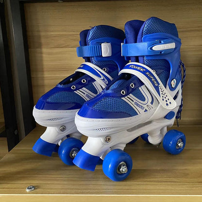 Premium Adjustable Inline Skate shoes for Boys & Girls with Helmet, Knee, Elbow & Wrist Guards — All-in-One Safety Kit for Beginners