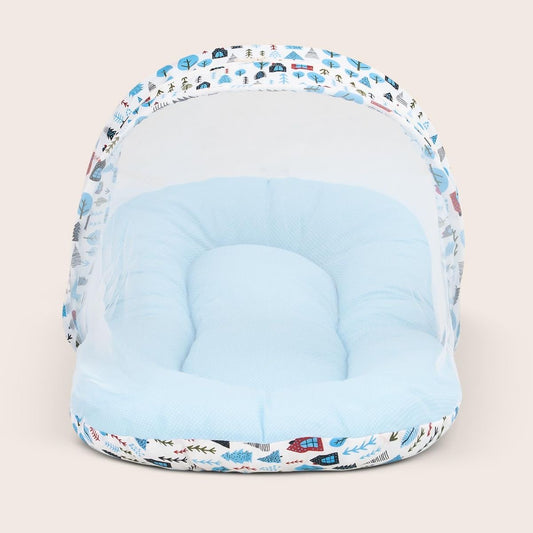 3-in-1 Portable Baby Sleeping Nest with Pop-Up Mosquito Net – Foldable Travel Bassinet & Infant Lounge for Indoor & Outdoor Use