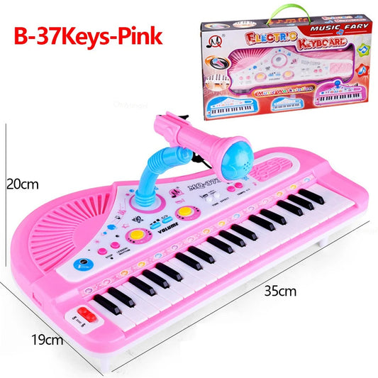37 Keys Kids Electronic Piano Organ keyboard with Microphone Education Toys Musical Instrument Children Boy Girl Gifts KidsTopia Baby Essentials