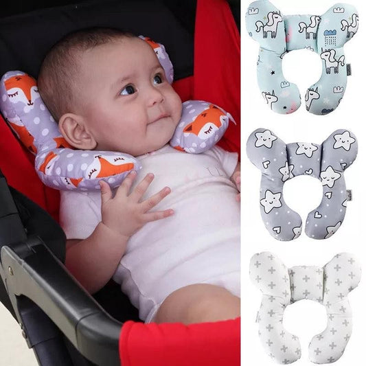 Premium 2-in-1 Baby Head & Neck Support Travel Pillow