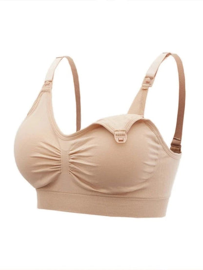 Ultra-Soft Seamless Nursing Bra – Wireless Maternity Bralette with One-Handed Clips.