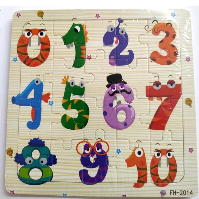 20 Piece Wooden 3D Puzzle Cartoon Animal Vehicle Jigsaw Puzzle