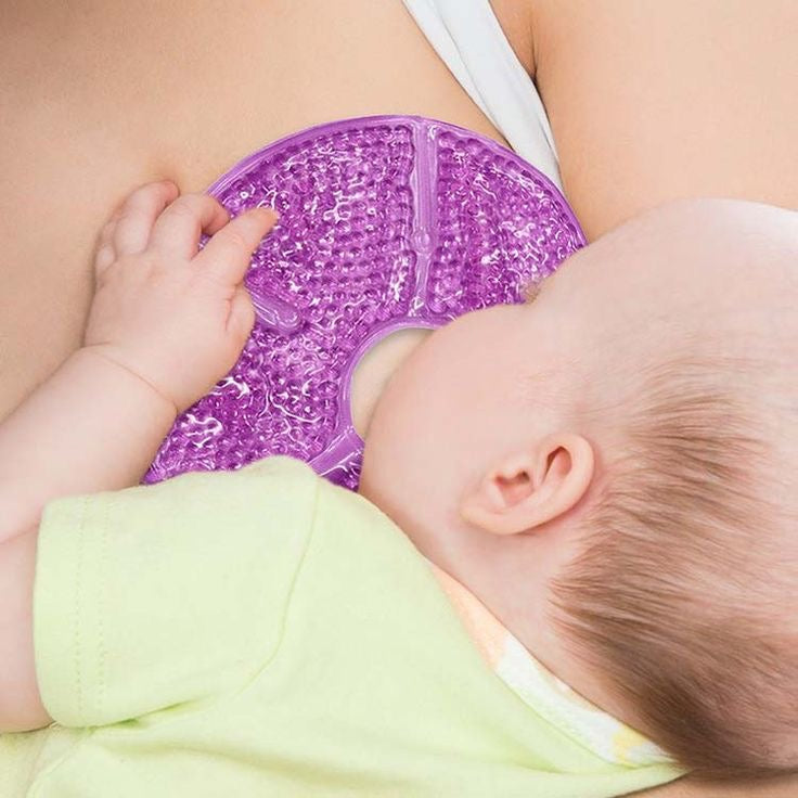 Mom Easy 3-in-1 Breast Therapy Hot & Cold Packs – Relief for Mastitis, Engorgement & Clogged Ducts – Microwaveable & Gel-Based Nursing Pads (Set of 2)