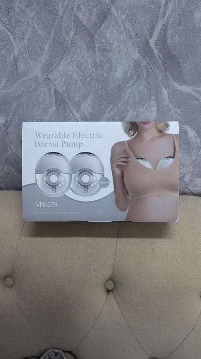 Double hands free electric breast pump