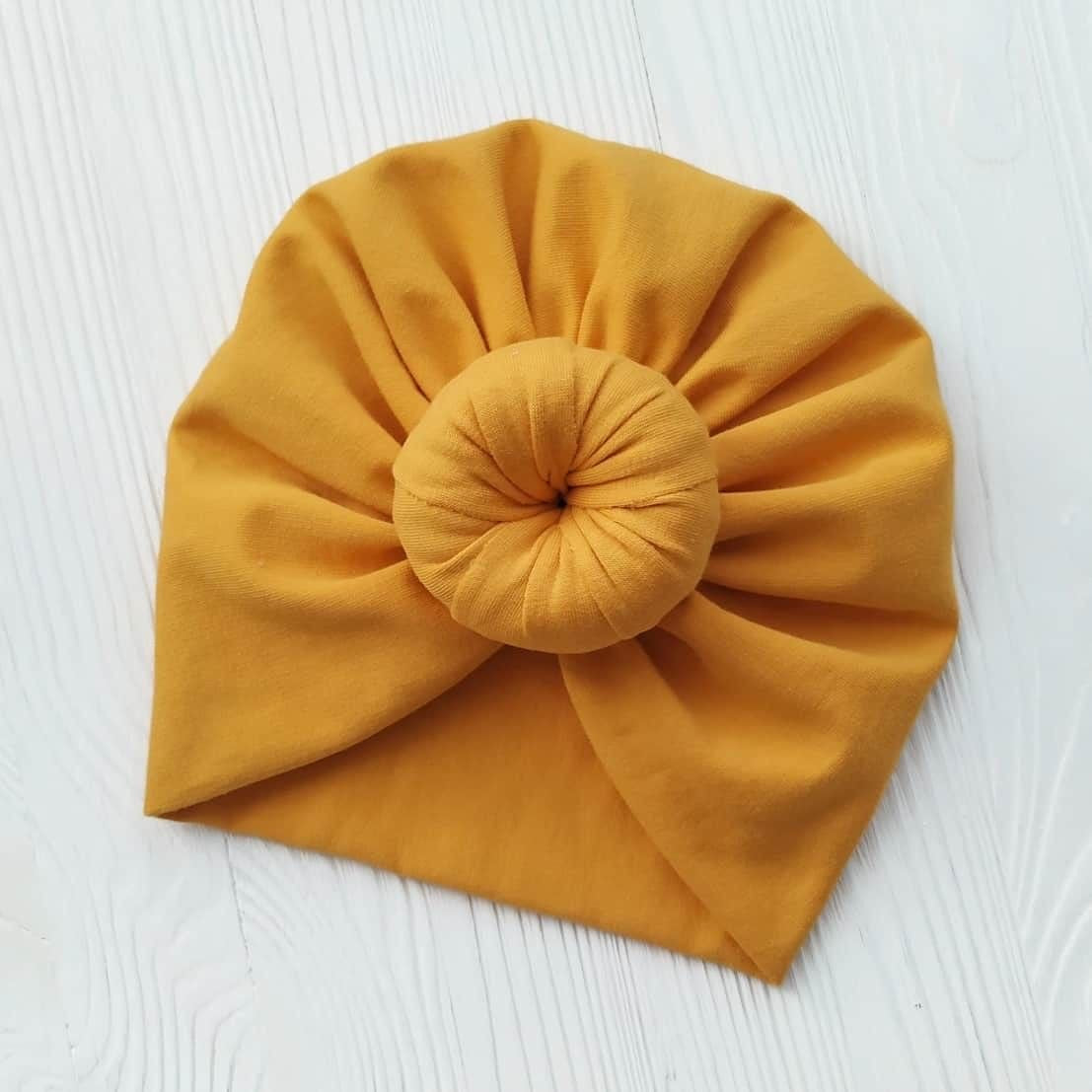 Baby Turban Headbands – Ultra-Soft Stretchy Cotton Donut Knot Hats – Cute Newborn & Toddler Head Wraps for Photoshoots & Daily Wear.
