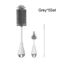 360 Degree Rotation 3 in 1 Silicone Baby Bottle Pacifier Brush Wash Water Cup Container Straw Cleaning Brush Set KidsTopia Baby Essentials