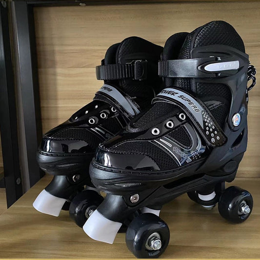 Premium Adjustable Inline Skate shoes for Boys & Girls with Helmet, Knee, Elbow & Wrist Guards — All-in-One Safety Kit for Beginners