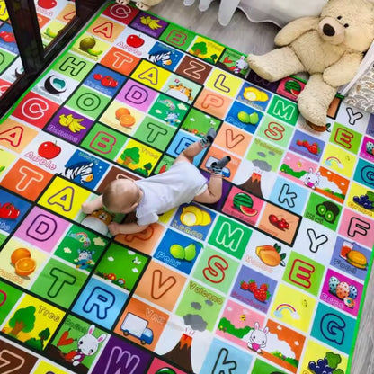 Large Foldable Baby Play Mat foam water-proof  Crawling Mat for Indoors & Outdoors – Waterproof, Non-Toxic & Reversible Tummy Time Mat