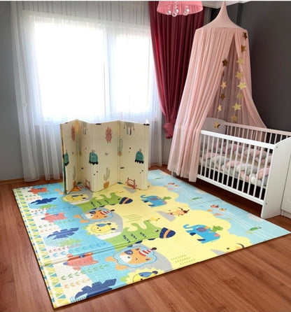 Luxury Ultra-Thick Baby Play Mat – Premium High-Density Foam Crawling Mat for Indoors & Outdoors – Reversible, Waterproof & Shock-Absorbent Extra Large Floor Mat