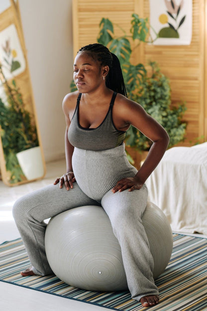 Premium Birthing Ball for Pregnancy & Labor 65cm Anti-Slip Prenatal Yoga Ball for Exercise, Stability, and Pain Relief – Includes Air Pump.