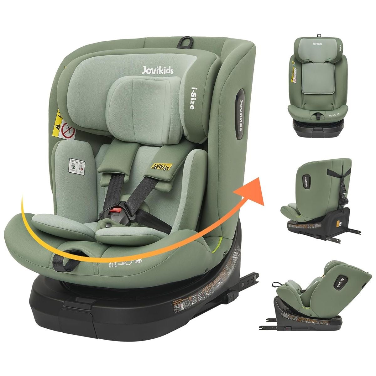 Jovikids car seat, 360 rotating car seat, ISOFIX car seat, all-stage car seat, i-Size car seat Kenya.