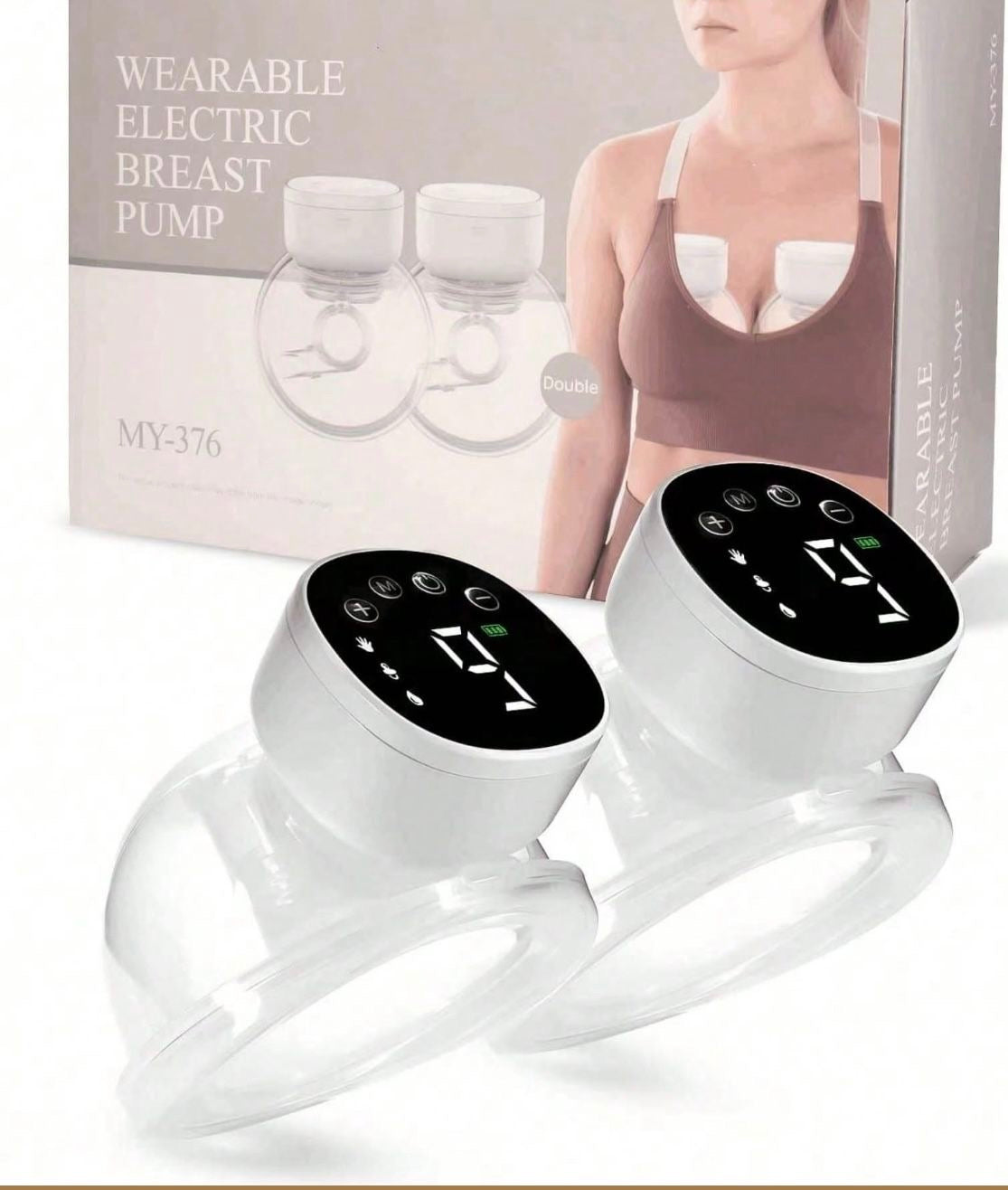 Double hands free electric breast pump