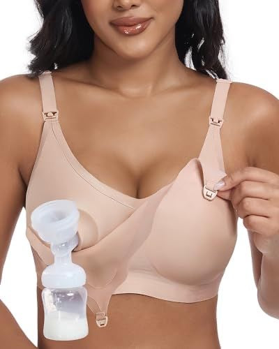 Ultra-Soft Seamless Nursing Bra – Wireless Maternity Bralette with One-Handed Clips.