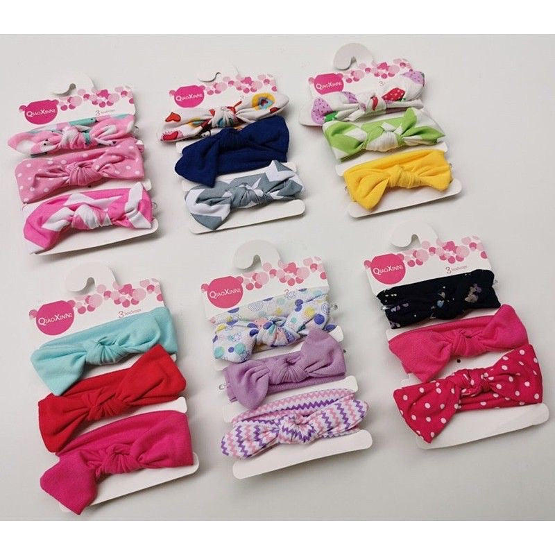 Baby Girl Headbands – Soft Elastic Nylon Hairbands with Floral & Ribbon Bows – Stretchy No-Mark Infant Headwraps (Newborn to Toddler