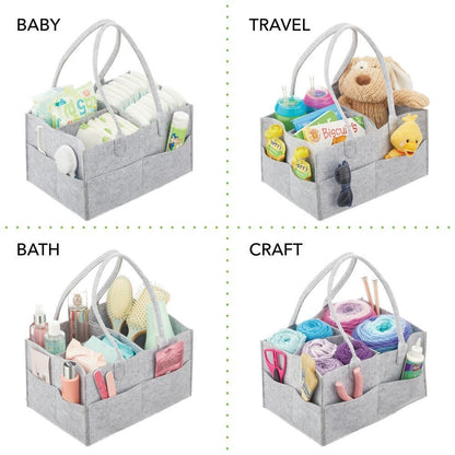 Diaper Caddy Organizer – Portable Baby Nursery Storage Bin & Car Organizer for Diapers, Wipes & Toys.
