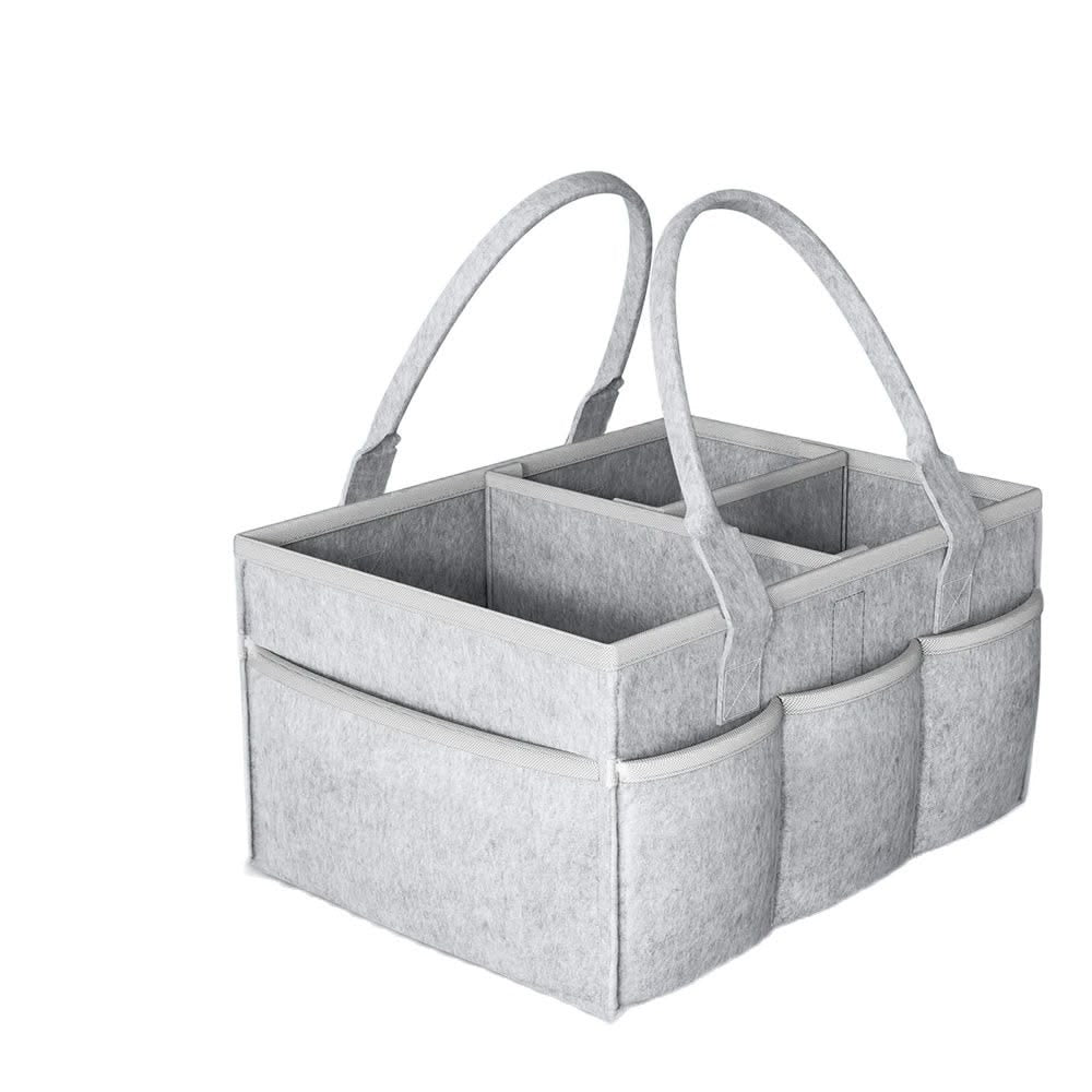 Diaper Caddy Organizer – Portable Baby Nursery Storage Bin & Car Organizer for Diapers, Wipes & Toys.