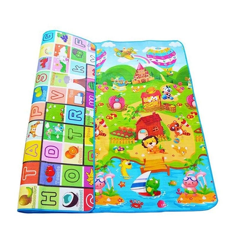 Large Foldable Baby Play Mat foam water-proof  Crawling Mat for Indoors & Outdoors – Waterproof, Non-Toxic & Reversible Tummy Time Mat
