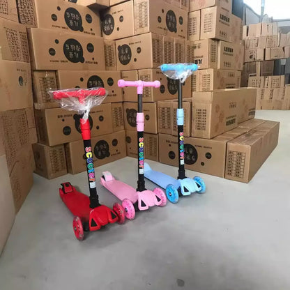 3-Wheel Kick Scooter for Toddlers & Kids Ages 2-5 – LED Light-Up Wheels, Lean-to-Steer, & 3 Adjustable Heights.