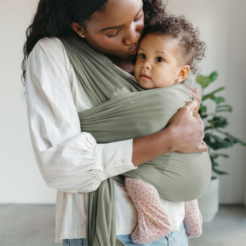 Ergonomic Baby Wrap Carrier – Soft Breathable Cotton Sling – Hands-Free Newborn to Toddler Wrap for Skin-to-Skin Bonding (BPA-Free
