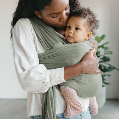 Ergonomic Baby Wrap Carrier – Soft Breathable Cotton Sling – Hands-Free Newborn to Toddler Wrap for Skin-to-Skin Bonding (BPA-Free