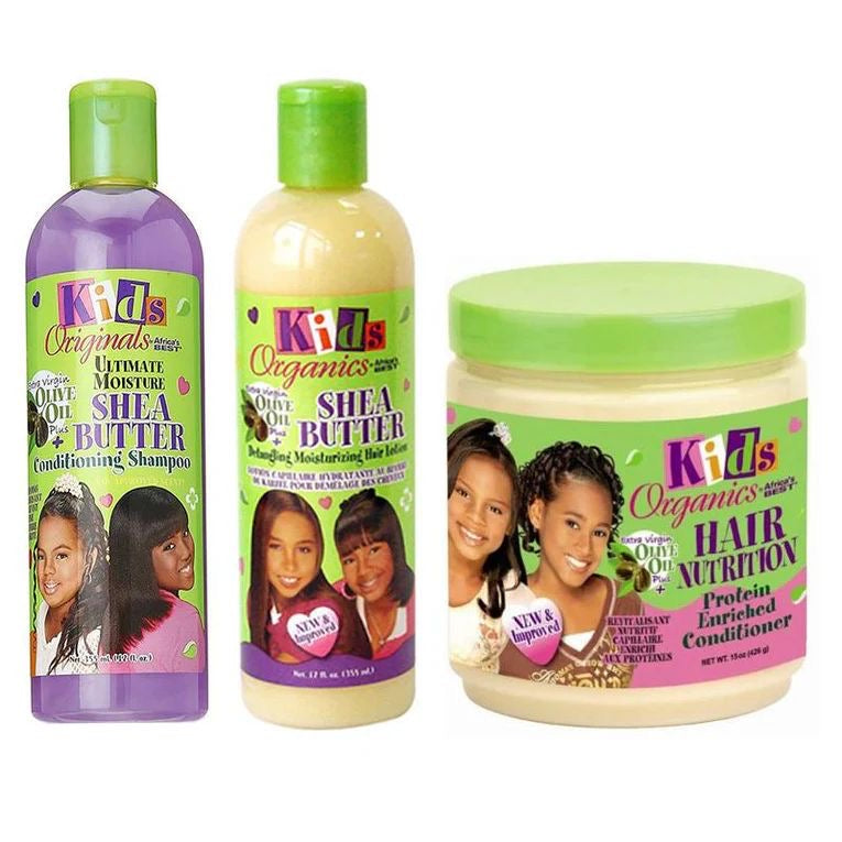 Africa's Best Kids Originals 3-in-1 Shea Butter & Olive Oil Hair Care, Detangling & Softening Formula