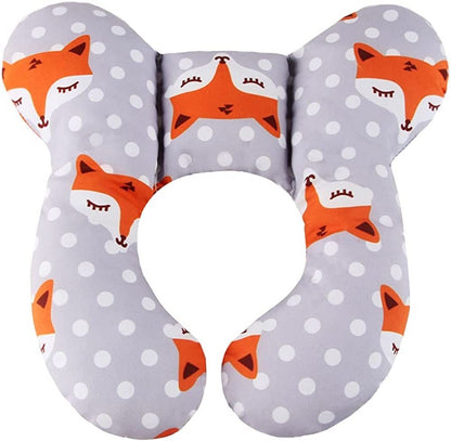 Premium 2-in-1 Baby Head & Neck Support Travel Pillow