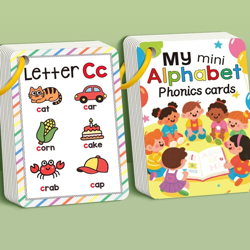 156 Words A-Z Learning Cards with Pictures, 27 English Word Cards, Educational Cognitive Games KidsTopia Baby Essentials