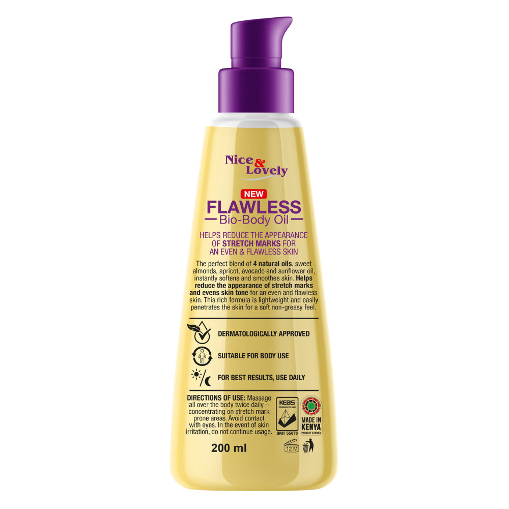 Nice & Lovely Flawless Bio Body Oil for Stretch Marks & Even Skin Tone