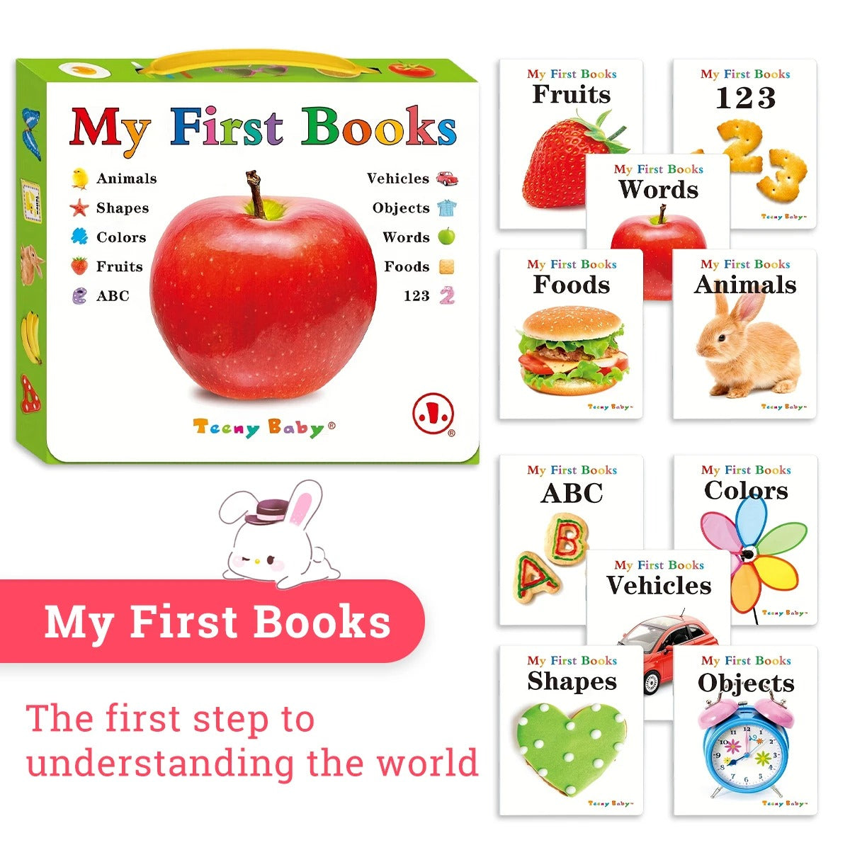 My First Little Board Book for Babies – Durable Chunky Pages for Early Learning – High-Contrast Visuals & Simple Words for Newborns, Infants, and Toddlers