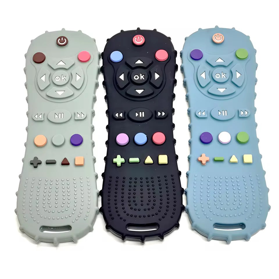 Remote Control Shape Teethers for Babies Remote Teething Toys, Silicone TV Remote Teether BPA Free/Refrigerator Safe.