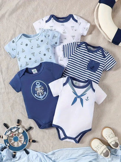 5 pieces set baby onesies