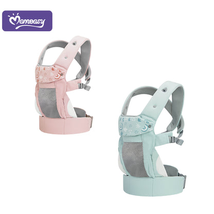 Mom Easy Premium Baby Carrier – 4-in-1 Ergonomic Multi-Position Wrap – Breathable & Adjustable Hip Seat Carrier for Newborns to Toddlers