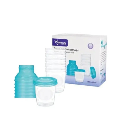 Mom Easy Reusable Milk & Baby Food Storage Cups – Leak-Proof, Freezer-Safe BPA-Free Containers 180ml (Pack of 12)