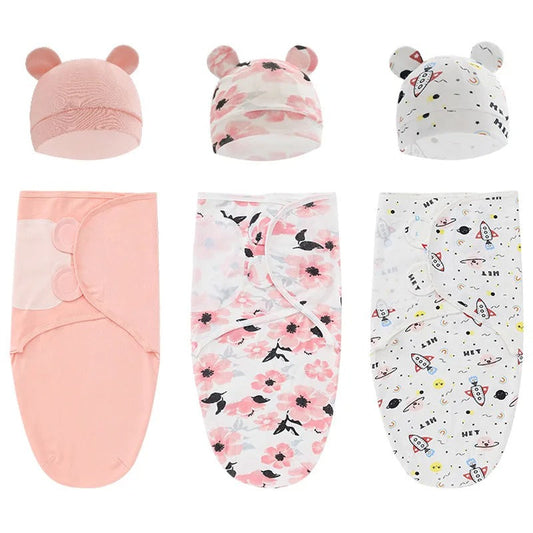 Baby Blanket Hat Set Cartoon Printed KidsTopia Baby Essentials