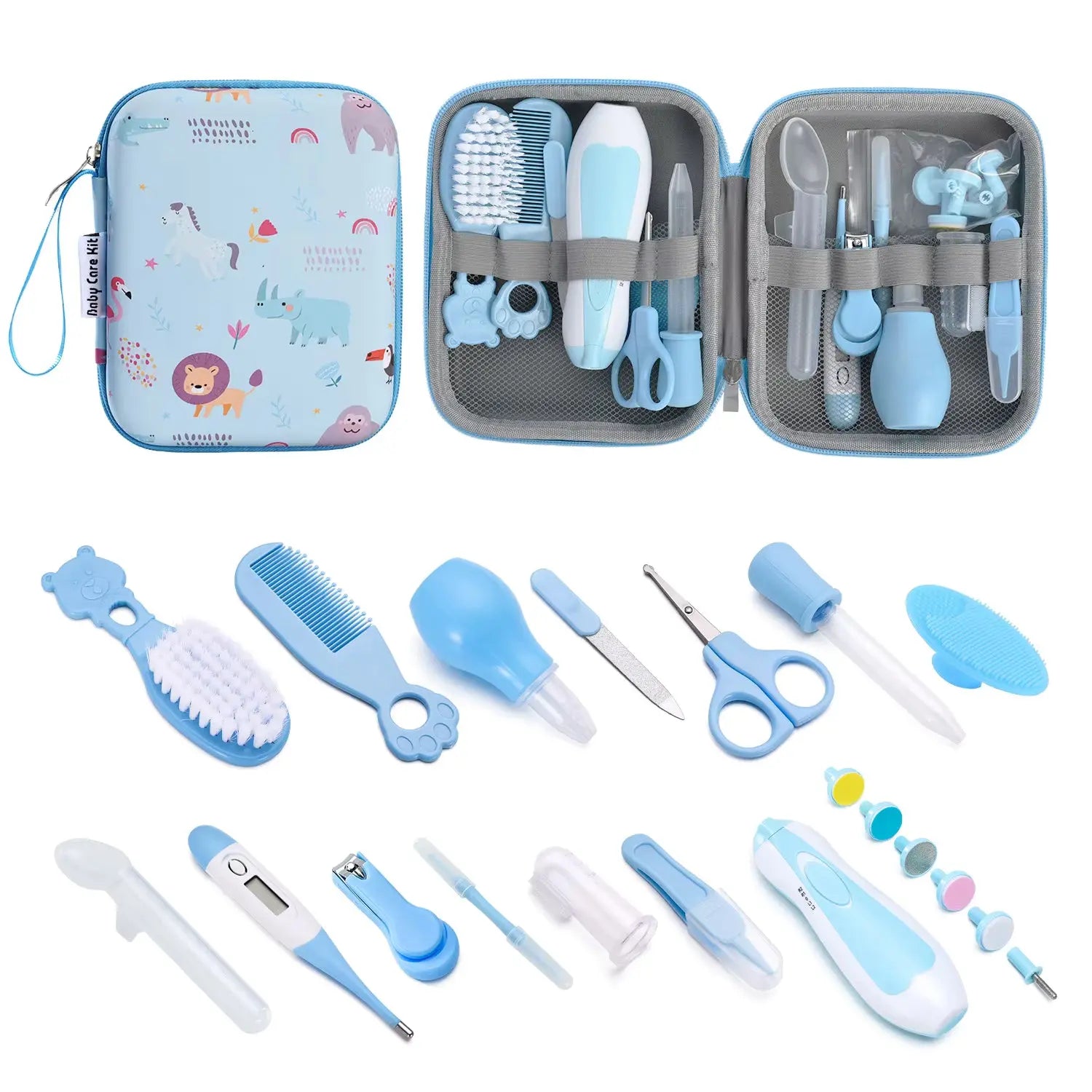 Newborn Nursery Health Care Set with Hair Comb Nail Trimmer Nose Cleaner KidsTopia Baby Essentials