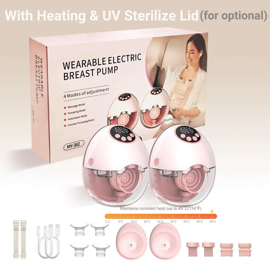 Breast Pump Electric Handsfree BPA Free With Heating and UV Sterilize Lid KidsTopia Baby Essentials
