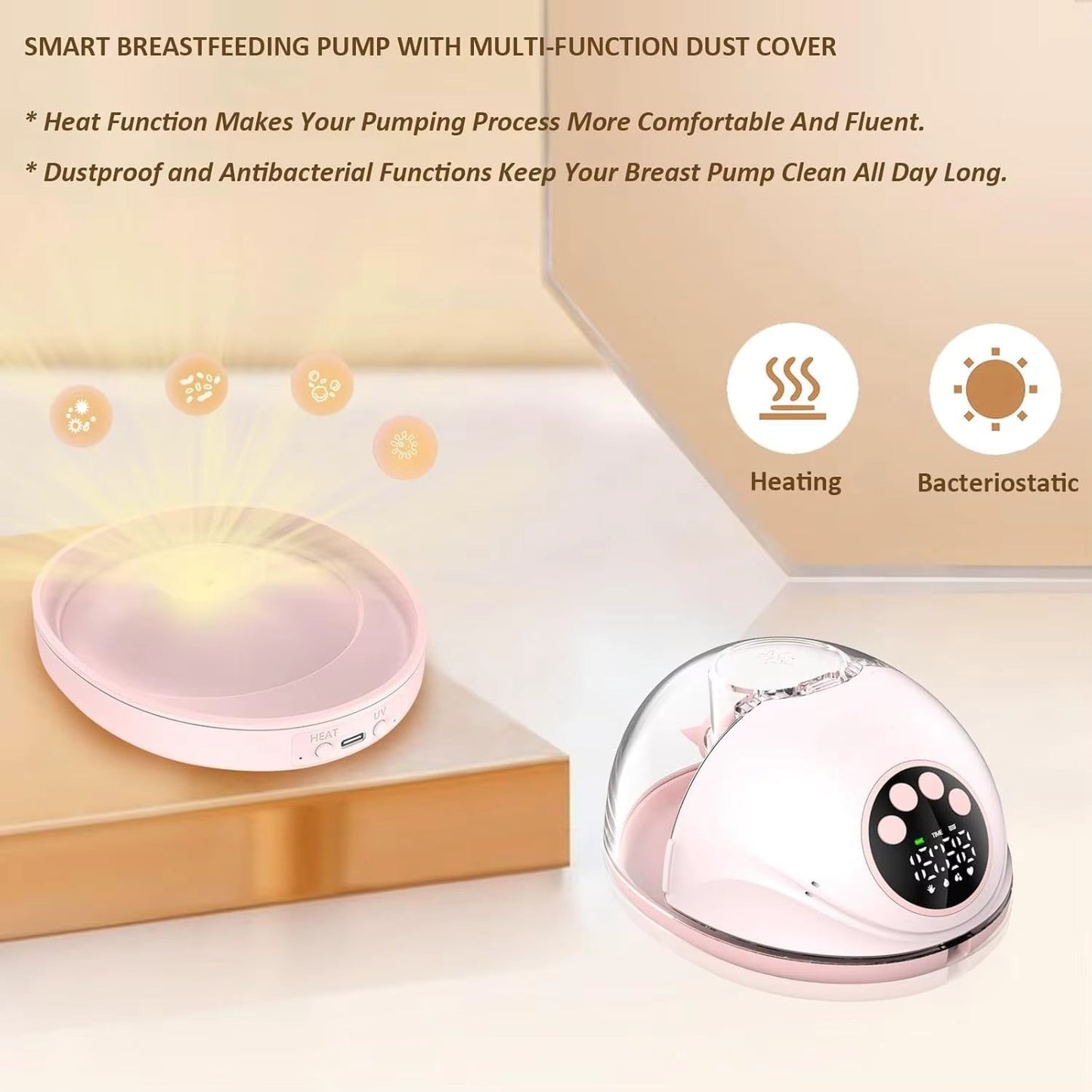 Breast Pump Electric Handsfree BPA Free With Heating and UV Sterilize Lid KidsTopia Baby Essentials