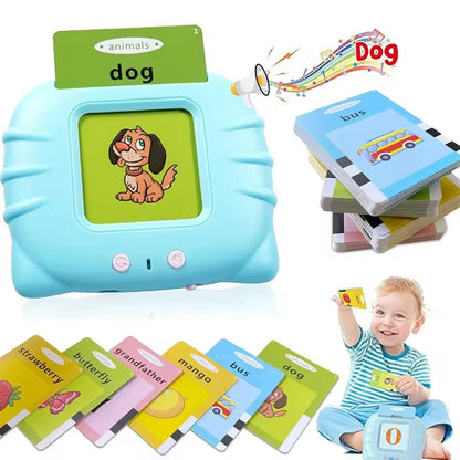 Interactive Talking Flash Cards for Toddlers – Pocket Speech Therapy Toy with 224 Sight Words – Screen-Free Audio Learning Card Reader for Kids & Autistic Sensory Support.