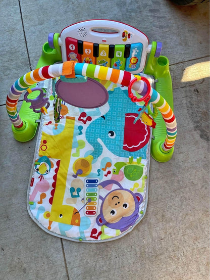 Musical Baby Piano Gym & Activity Play Mat – Kick & Play Floor Mat with Hanging Sensory Toys for Tummy Time, Newborns & Toddlers (0-36 Months