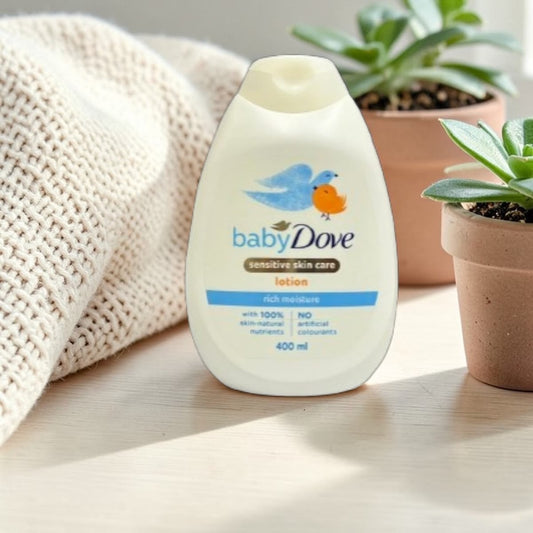 Baby Dove Rich Moisture Baby Lotion – 24-Hour Hydration, Hypoallergenic & Gentle for Newborn Skin