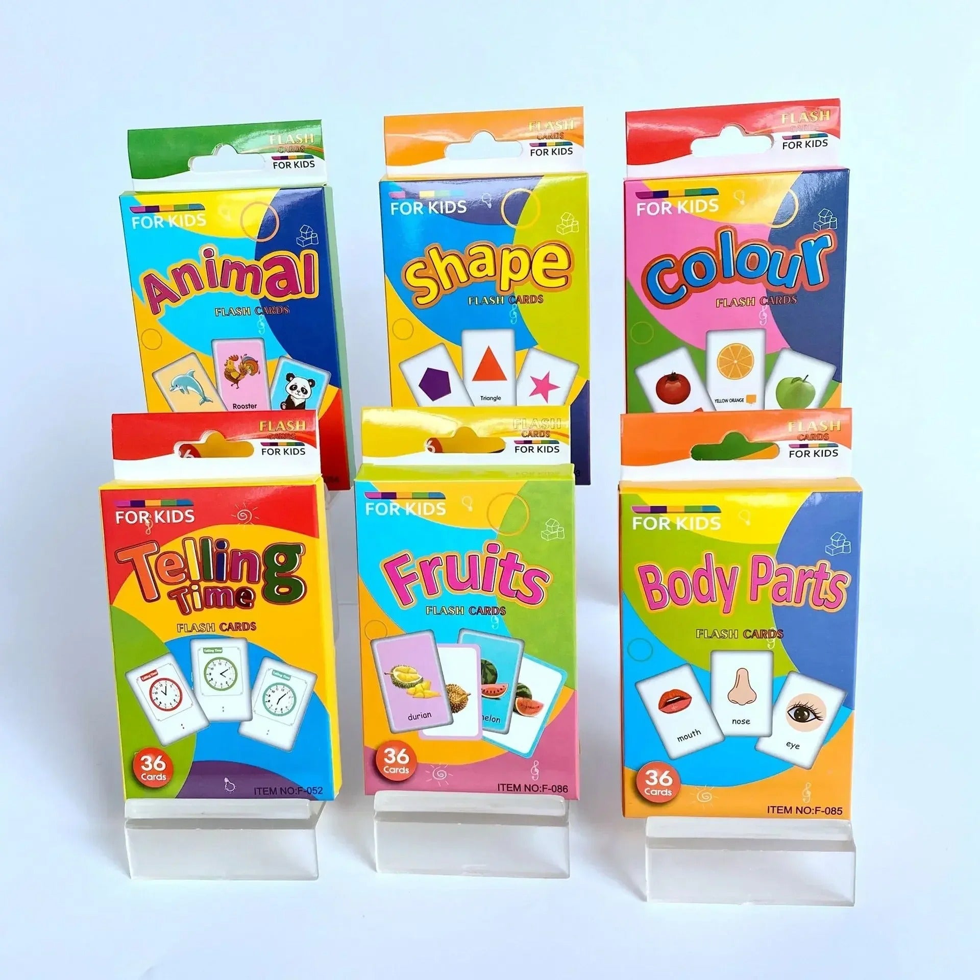 36pcs Children Cognition Cards Body Parts Animal Fruits Double Side Flashcards Montessori Baby Kids Early Educational Toys Gifts KidsTopia Baby Essentials