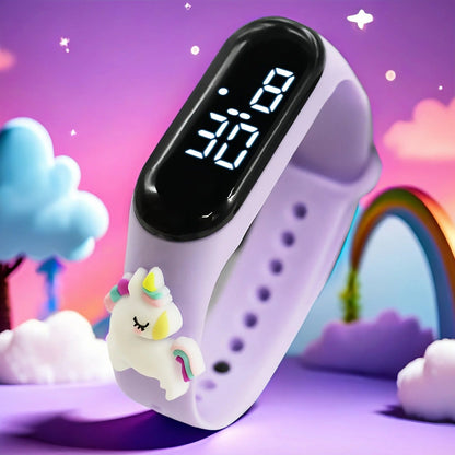 Cute Rainbow Unicorn Kids Watches for Girls LED Bracelet 3D Dinosaur Children Watch Boy Luminous Digital Clock Waterproof ninos KidsTopia Baby Essentials