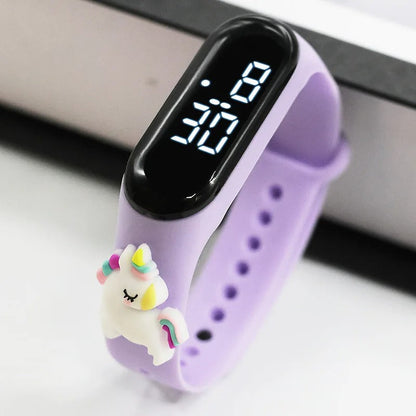 Cute Rainbow Unicorn Kids Watches for Girls LED Bracelet 3D Dinosaur Children Watch Boy Luminous Digital Clock Waterproof ninos KidsTopia Baby Essentials